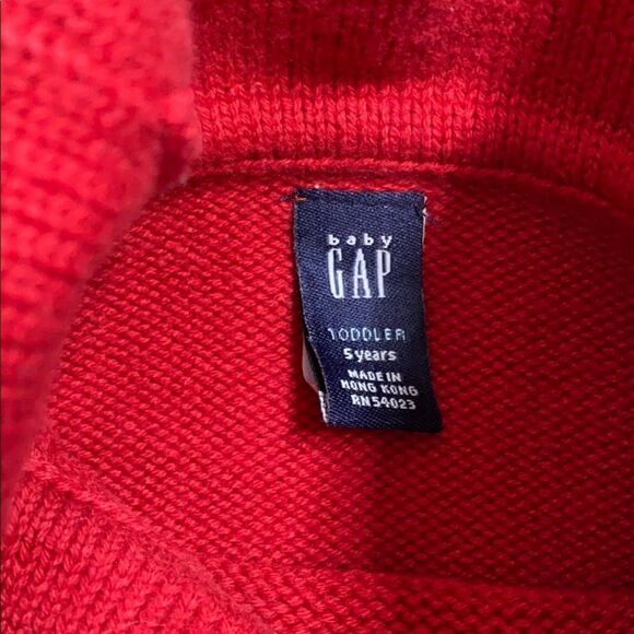 Gapkids red Cotton Knit Funnel Cowl Neck Sweater - Picture 4 of 4